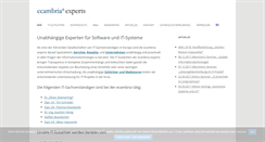 Desktop Screenshot of ecambria-experts.de